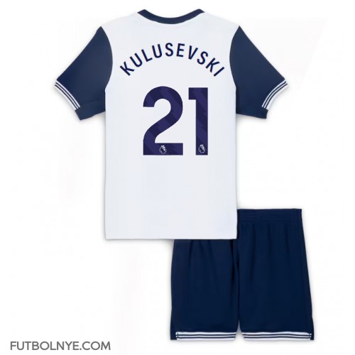 Camiseta Tottenham Hotspur Dejan Kulusevski #21 Primera Equipación para niños 2024-25 manga corta (+ pantalones cortos)